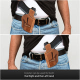 OWB Ambidextrous Leather Holster for Glock 17/22 Double Stack