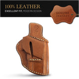OWB Ambidextrous Leather Holster for Glock 17/22 Double Stack