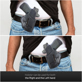 OWB Ambidextrous Leather Holster for Glock 19, 19X, 23, 43, 43X