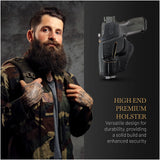 OWB Ambidextrous Leather Holster  for Sig P320 Springfield XDM