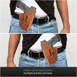 OWB Ambidextrous Leather Holster  for Sig P320 Springfield XDM