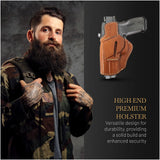 OWB Ambidextrous Leather Holster  for Sig P320 Springfield XDM