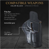 OWB Ambidextrous Leather Holster for Sig P320 Springfield 5.5"