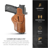 OWB Ambidextrous Leather Holster for Sig P320 Springfield 5.5"