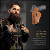 OWB Ambidextrous Leather Holster for Sig P320 Springfield 5.5"