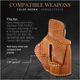 OWB Ambidextrous Leather Holster for Glock 19 / 30 / 30S / 39