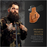 OWB Ambidextrous Leather Holster for Glock 19 / 30 / 30S / 39