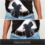 OWB Ambidextrous Leather Holster for Shield, Taurus G2C/G3C