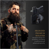 OWB Ambidextrous Leather Holster for Shield, Taurus G2C/G3C