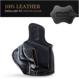 OWB Ambidextrous Leather Holster for Shield, Taurus G2C/G3C