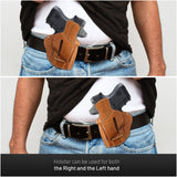 OWB Ambidextrous Leather Holster for Shield, Taurus G2C/G3C