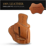 OWB Ambidextrous Leather Holster for Shield, Taurus G2C/G3C