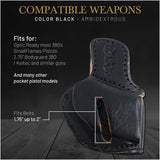 OWB Ambidextrous Leather Holster for Bodyguard 380 / Keltec