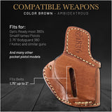 OWB Ambidextrous Leather Holster for Bodyguard 380 / Keltec