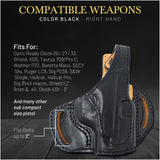 OWB Thumb Break Leather Holster. Fits for Glock 26/27/33/43X