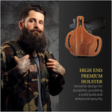 OWB Thumb Break Leather Holster. Fits for Glock 26/27/33/43X