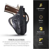 OWB Thumb Break Leather Holster. Fits for 1911-4"/5"