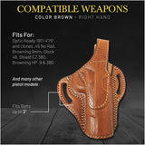 OWB Thumb Break Leather Holster. Fits for 1911-4"/5"