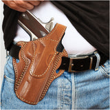 OWB Thumb Break Leather Holster. Fits for 1911-4"/5"