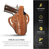 OWB Thumb Break Leather Holster. Fits for 1911-4"/5"