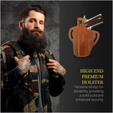 OWB Thumb Break Leather Holster. Fits for 1911-4"/5"