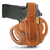 OWB Thumb Break Leather Holster. Fits 1911, Shield 380 EZ