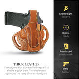 OWB Thumb Break Leather Holster. Fits 1911, Shield 380 EZ