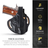OWB Thumb Break Leather Holster. Fits for 1911 4" and similar