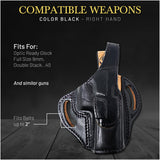 OWB Thumb Break Leather Holster. Fits for Glock 17 / 22