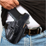 OWB Thumb Break Leather Holster. Fits for Glock 17 / 22