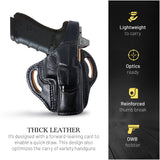 OWB Thumb Break Leather Holster. Fits for Glock 17 / 22