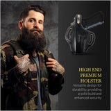 OWB Thumb Break Leather Holster. Fits for Glock 17 / 22