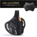 OWB Thumb Break Leather Holster. Fits for Glock 17 / 22