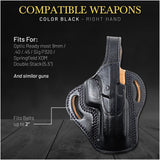 OWB Thumb Break Leather Holster. Fits for Springfield XDM