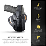 OWB Thumb Break Leather Holster. Fits for Springfield XDM