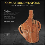 OWB Thumb Break Leather Holster. Fits for Springfield XDM