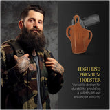 OWB Thumb Break Leather Holster. Fits for Springfield XDM