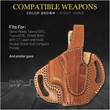 OWB Thumb Break Leather Holster. Fits for Taurus G2C/G3C