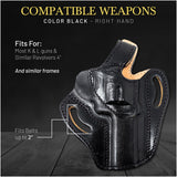 OWB Thumb Break Leather Revolver Holster. Fits for Colt King Cobra 4"