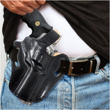 OWB Thumb Break Leather Revolver Holster. Fits for Colt King Cobra 4"