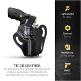 OWB Thumb Break Leather Revolver Holster. Fits for Colt King Cobra 4"