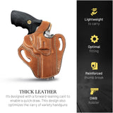 OWB Thumb Break Leather Revolver Holster. Fits for Colt King Cobra 4"