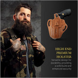 OWB Thumb Break Leather Revolver Holster. Fits for Colt King Cobra 4"