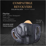 OWB Open Top Leather Holster for J Frames Revolver Holster