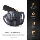 OWB Open Top Leather Holster for J Frames Revolver Holster