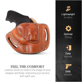 OWB Open Top Leather Holster for J Frames Revolver Holster