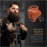 OWB Open Top Leather Holster for J Frames Revolver Holster