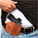 OWB Open Top Leather Holster for Glock 26 / 27 / 33 / 43X
