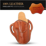 OWB Open Top Leather Holster for 1911-4"/5", 45 no Rail