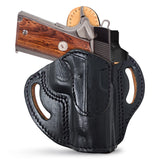 OWB Open Top Leather Holster for 1911 4" and Similar Full Size Guns